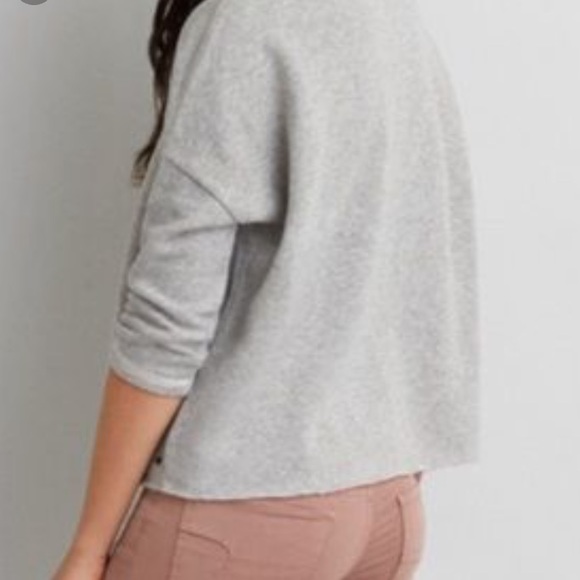 AE No Merci Cropped Sweatshirt - Picture 2 of 5